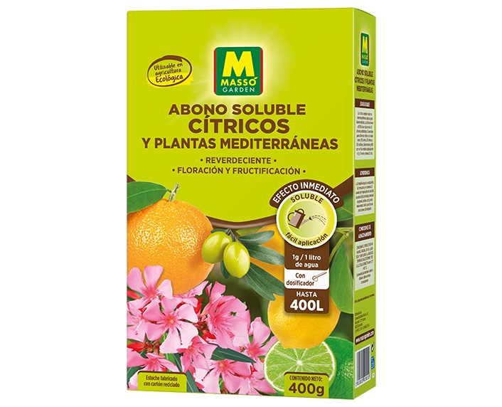 Abono soluble ecológico para cítricos y plantas mediterráneas 